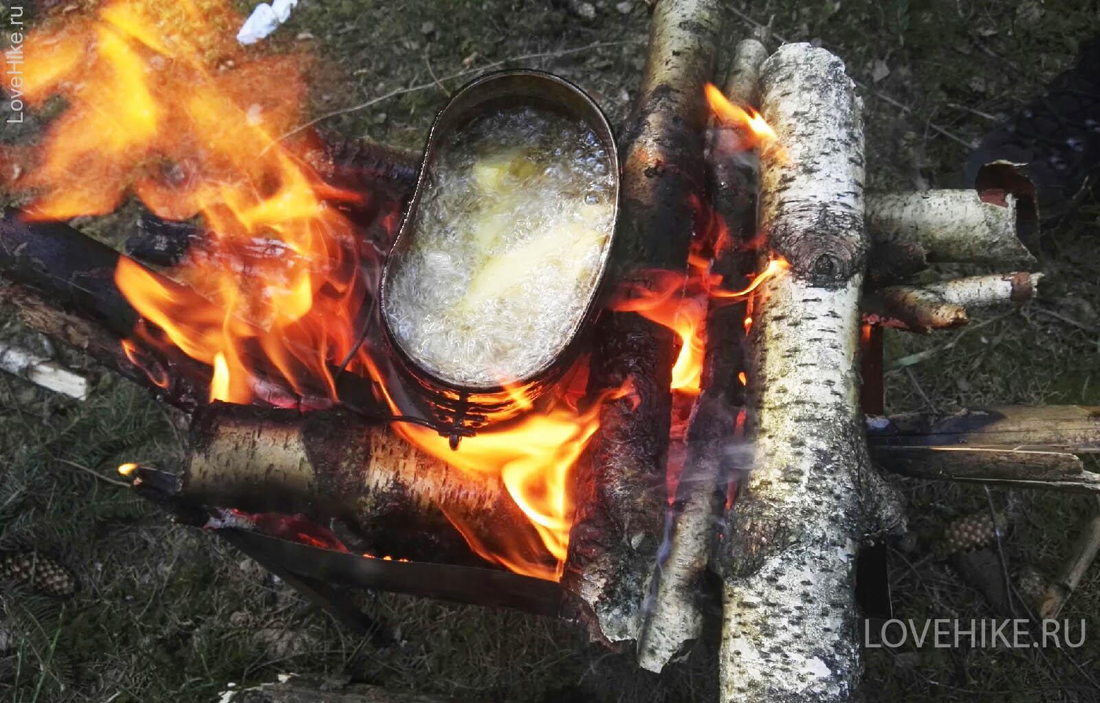 картошка фри в походе